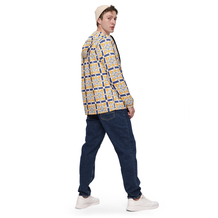 Men’s Windbreaker - Yellow-Purple Tiles