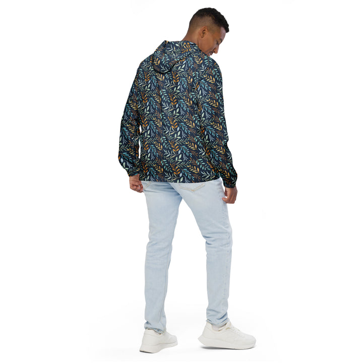 Men’s Windbreaker - Blue-Yellow Plant