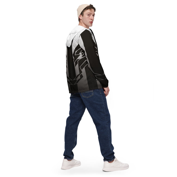 Men’s Windbreaker - Black-White Bound