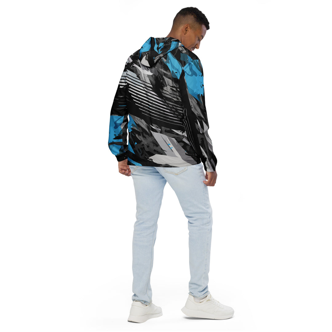 Men’s Windbreaker - Black-Blue Daze