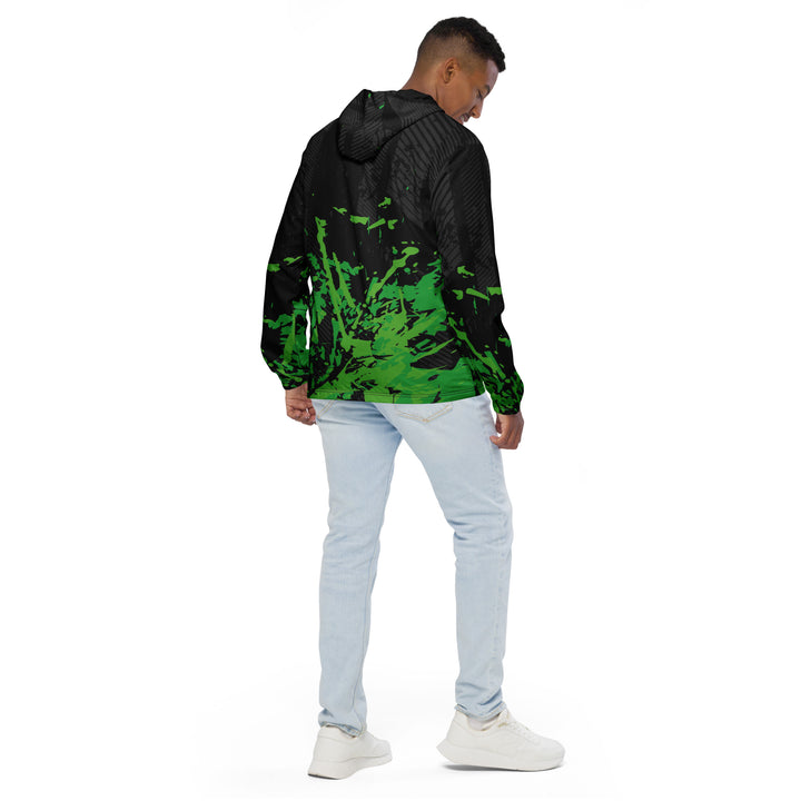 Men’s Windbreaker - Black-Green Flood