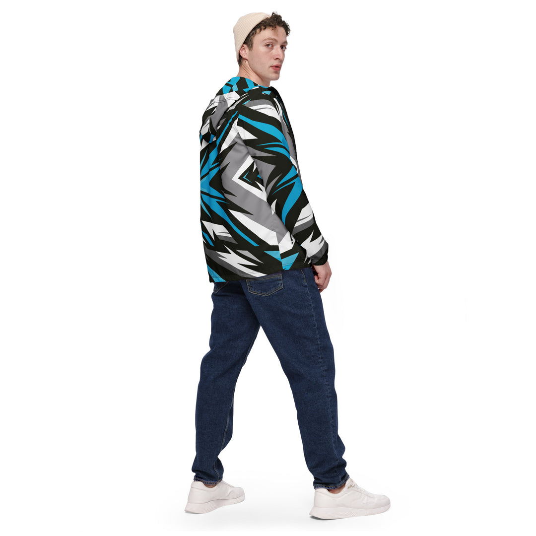 Men’s Windbreaker - Black-Turquoise Blast