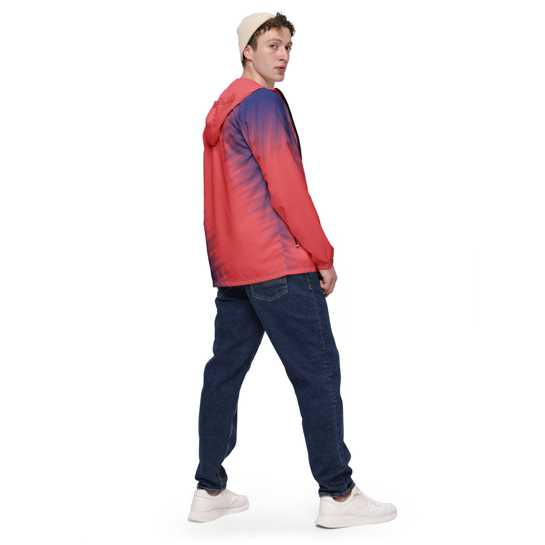 Men’s Windbreaker - Red-Blue Shine