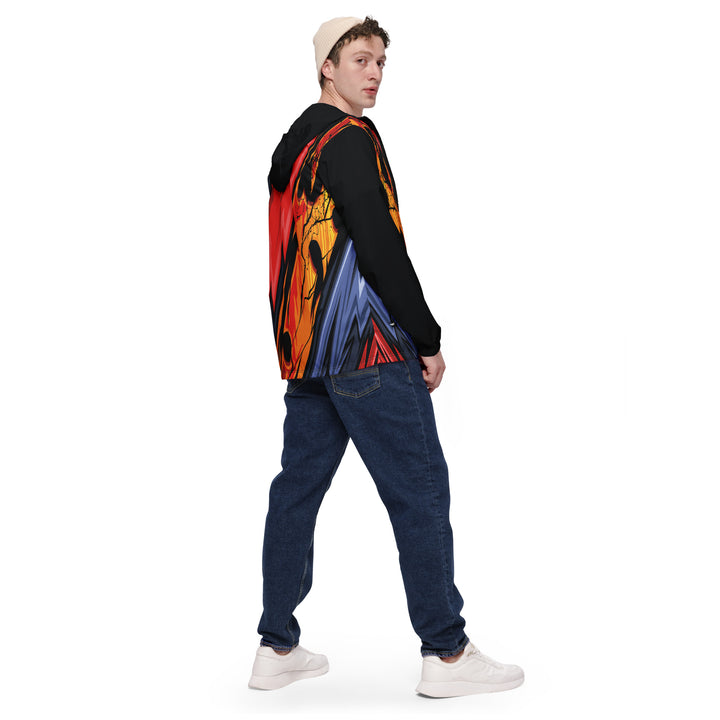 Men’s Windbreaker - Black-Red Blade