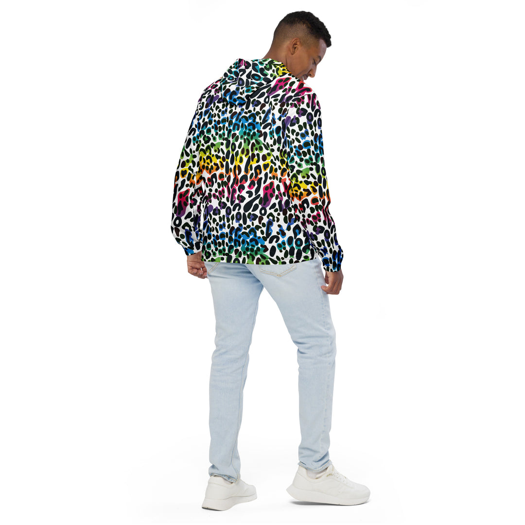 Men’s Windbreaker - Rainbow Leopard