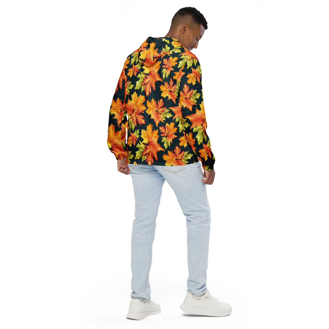 Men’s Windbreaker - Black-Orange Autumn