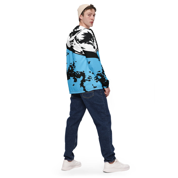 Men’s Windbreaker - Blue-Black Feed