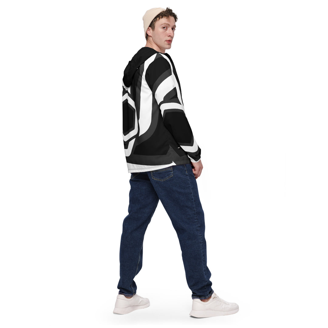 Men’s Windbreaker - Black-White Magnify