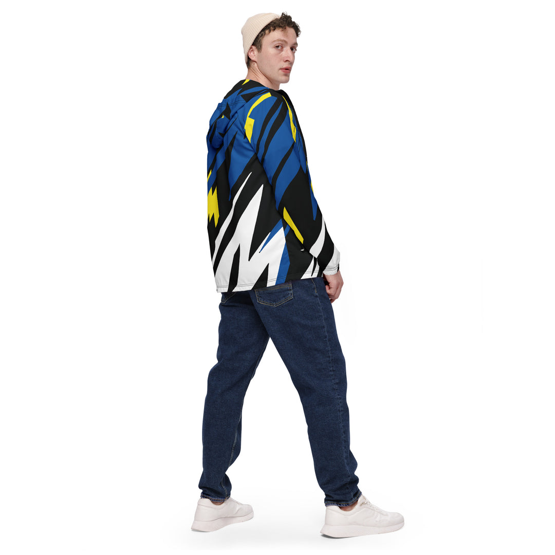 Men’s Windbreaker - Black-Blue Flash