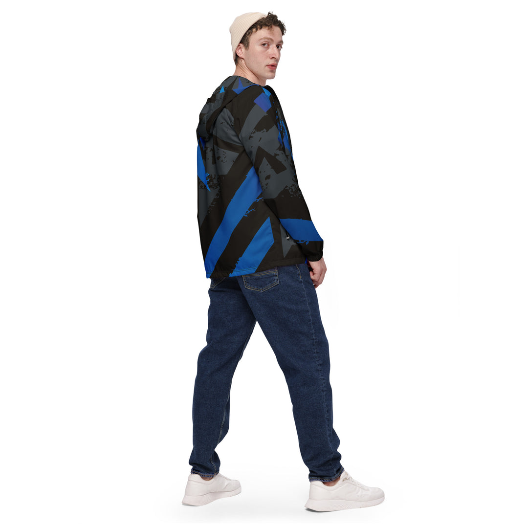 Men’s Windbreaker - Black-Blue Gradient