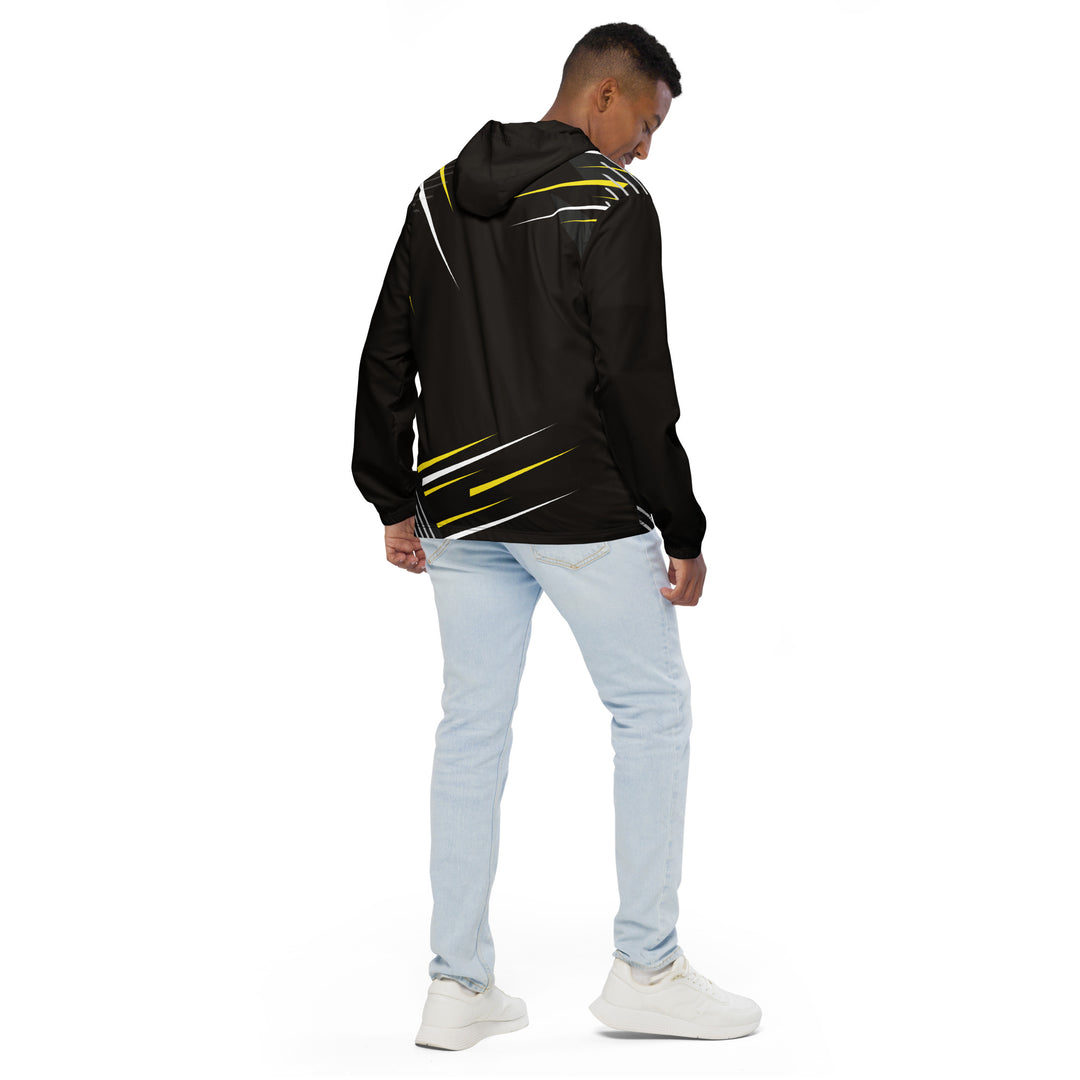 Men’s Windbreaker - Black-Yellow Pin