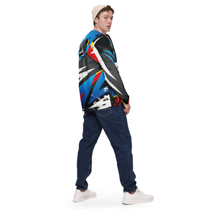 Men’s Windbreaker - Black-Blue Glare