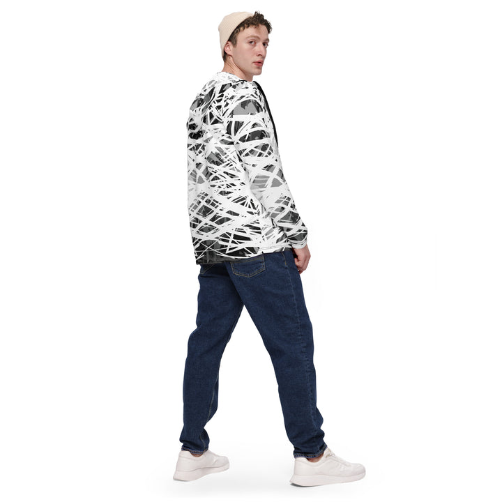 Men’s Windbreaker - White-Grey Fury