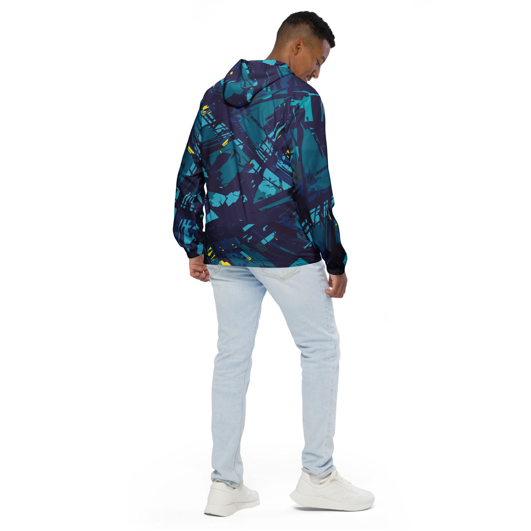 Men’s Windbreaker - Blue-Green Bush