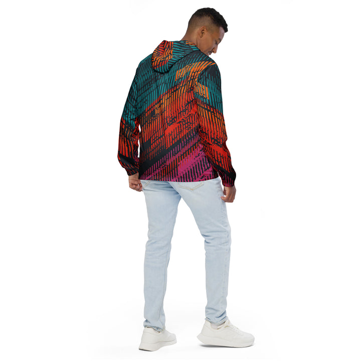 Men’s Windbreaker - Blue-Red Aspect