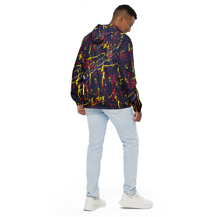 Men’s Windbreaker - Purple-Yellow Energy