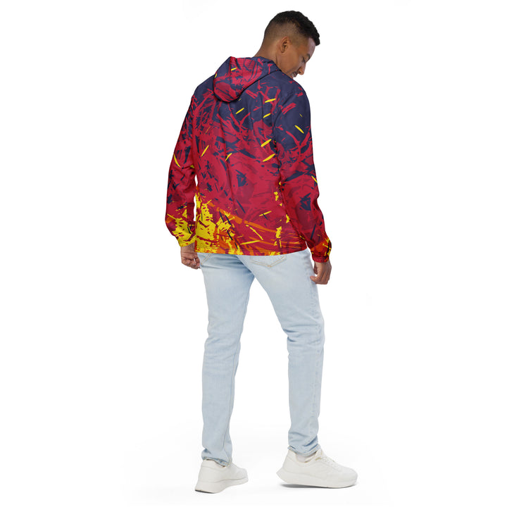 Men’s Windbreaker - Purple-Red Flame