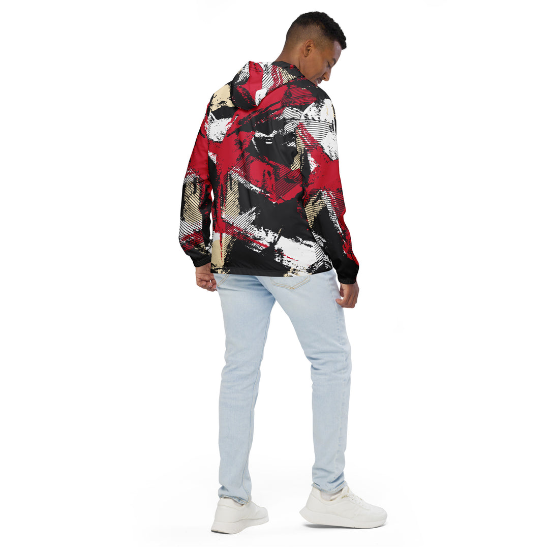 Men’s Windbreaker - Black-Red Talent