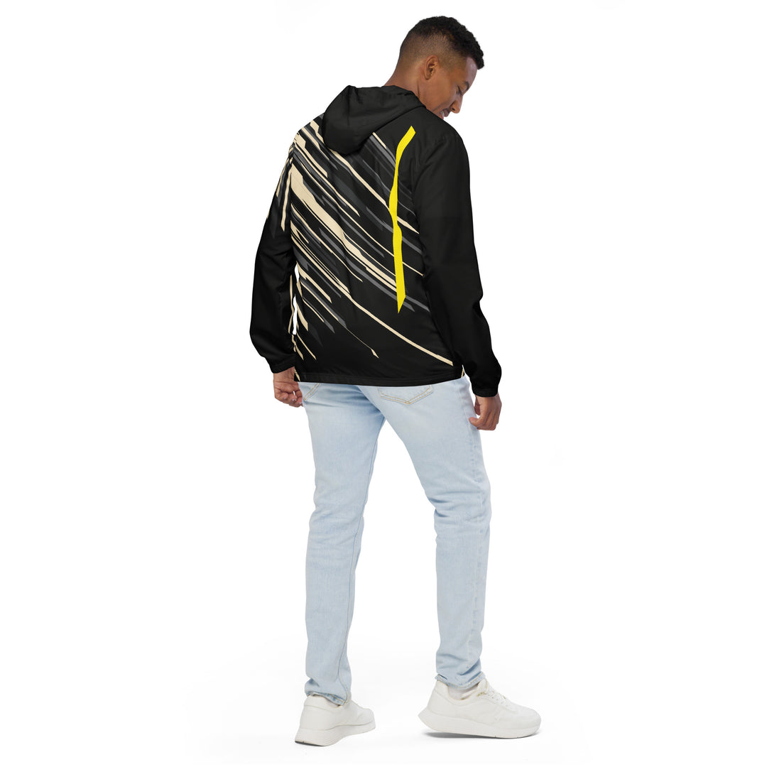 Men’s Windbreaker - Black-Beige Flash