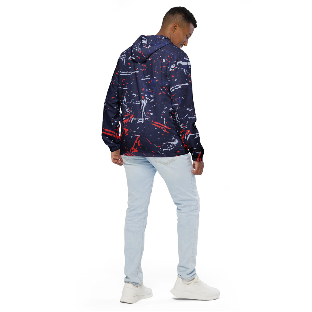 Men’s Windbreaker - Blue-Red Blizzard