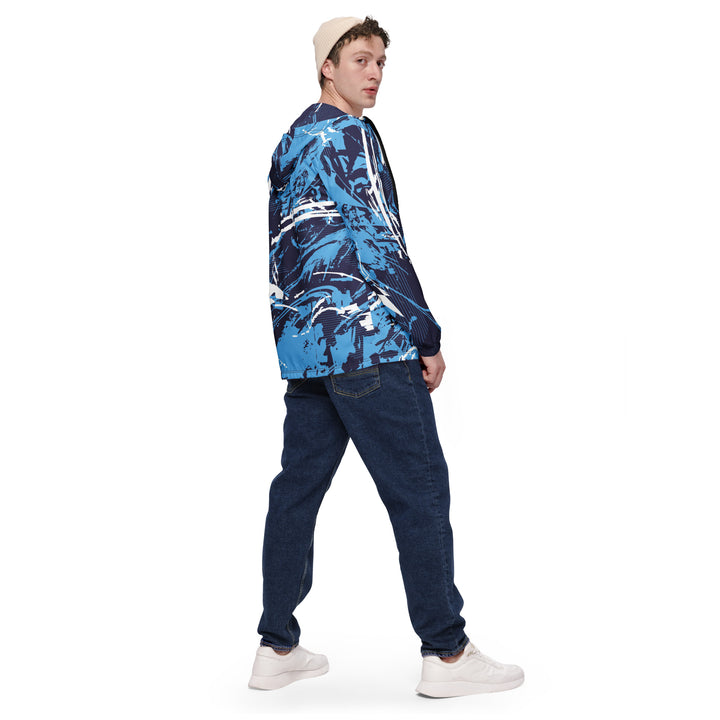 Men’s Windbreaker - Blue-White Out