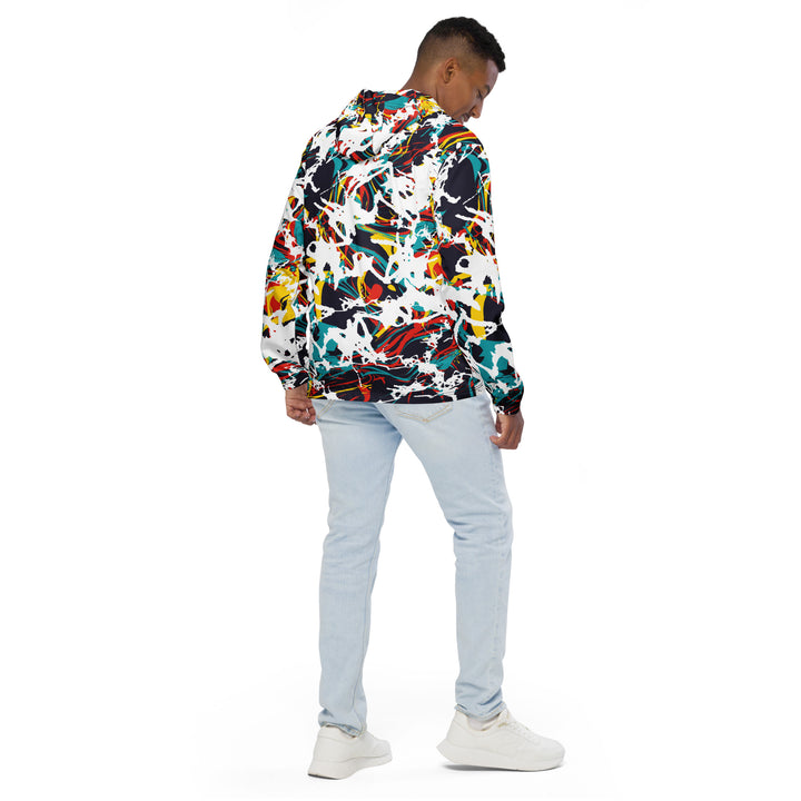 Men’s Windbreaker - White-Black Glue