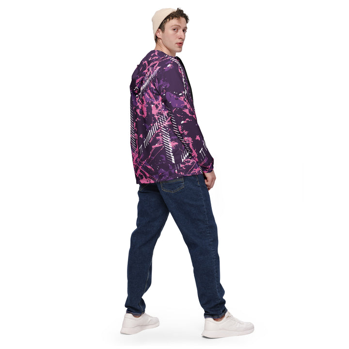 Men’s Windbreaker - Purple-White Limit