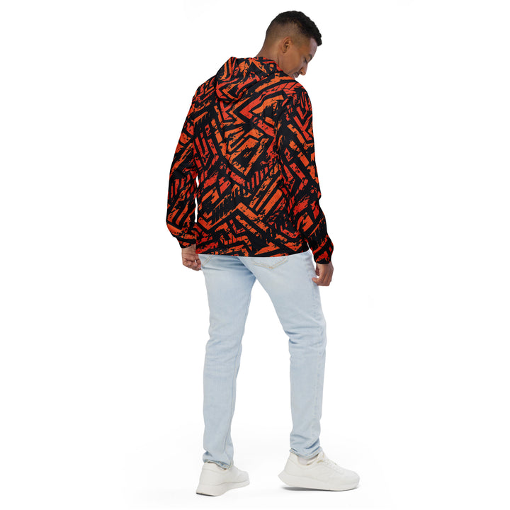 Men’s Windbreaker - Black-Orange Trend