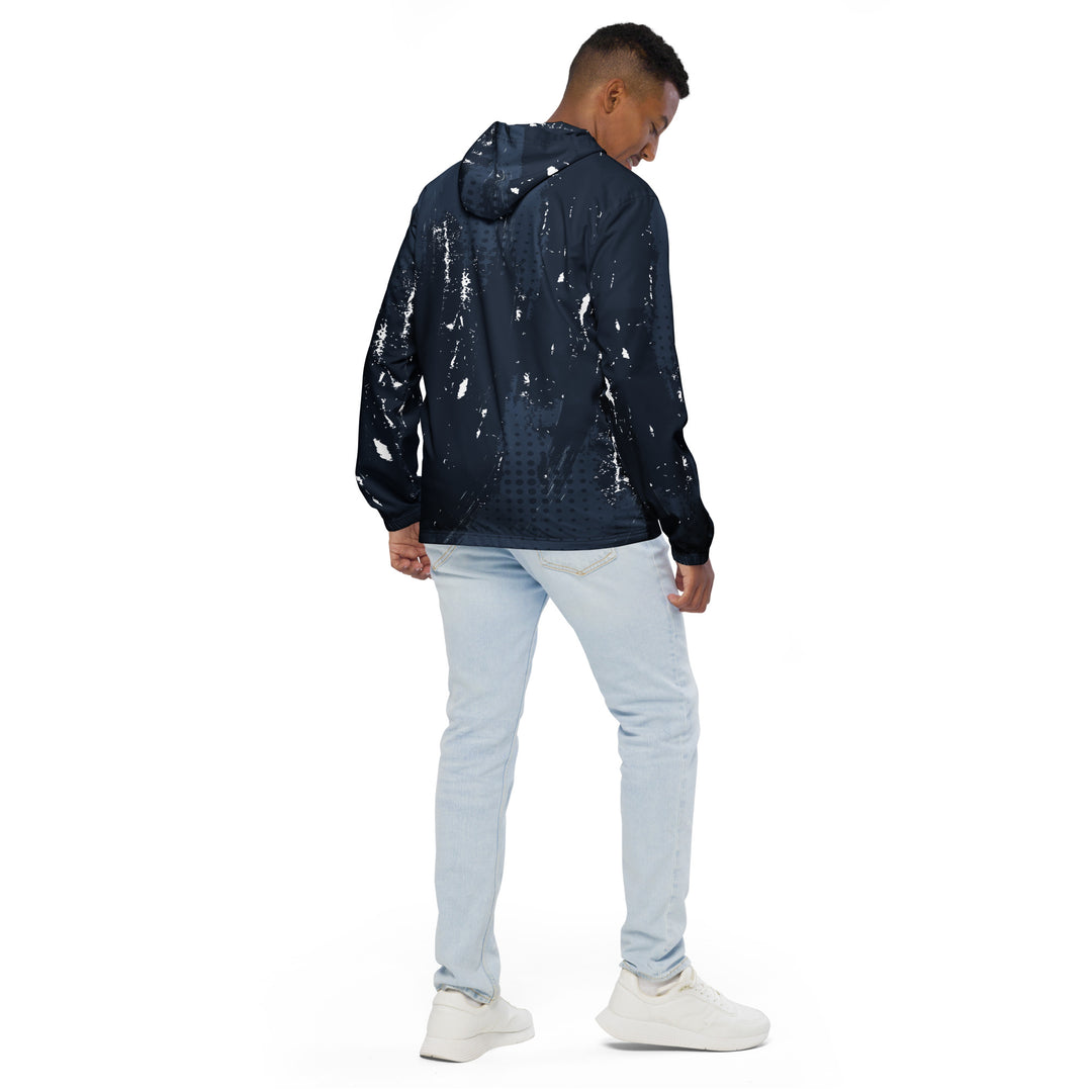 Men’s Windbreaker - Blue-White Flake