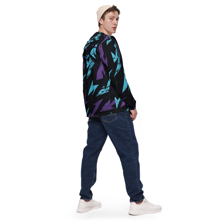 Men’s Windbreaker - Blue-Purple Split