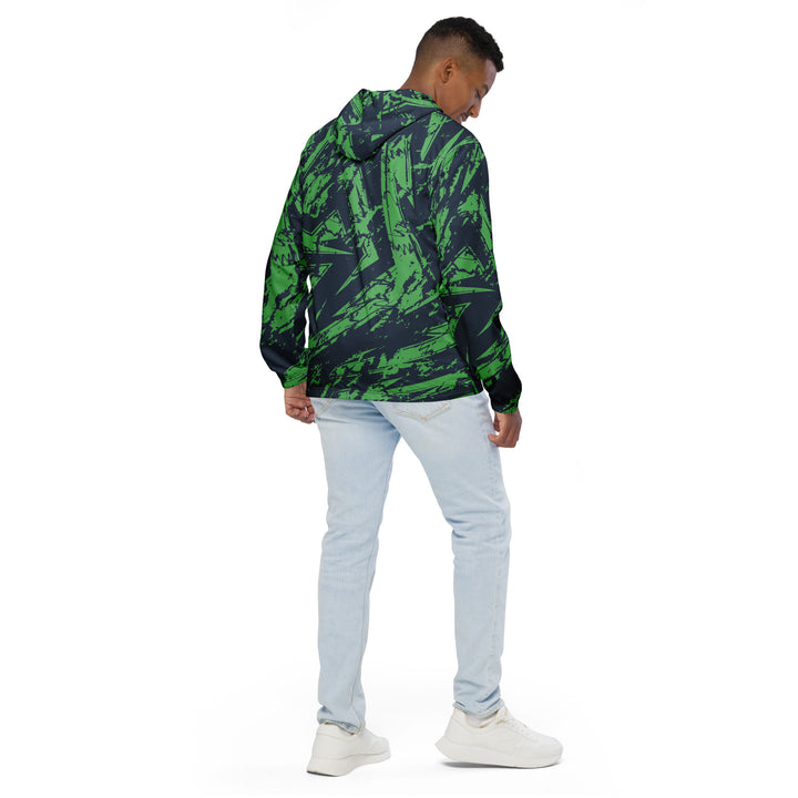 Men’s Windbreaker - Green Fragment