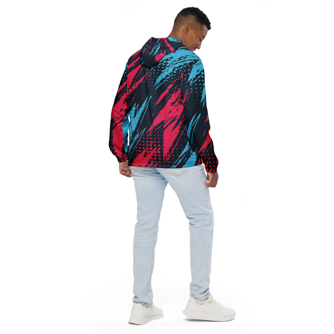 Men’s Windbreaker - Blue-Pink Future