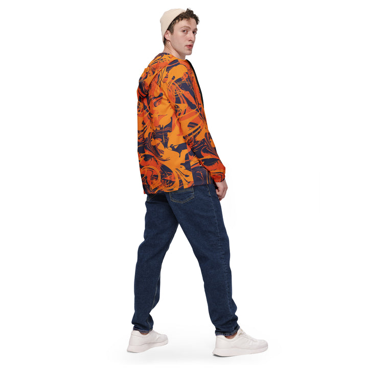 Men’s Windbreaker - Orange-Purple Dye