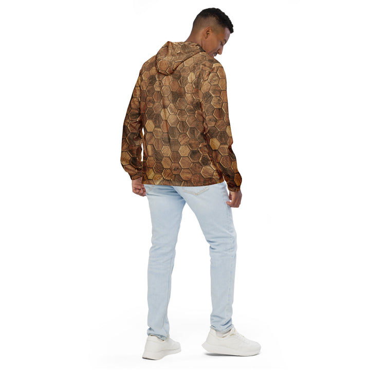 Men’s Windbreaker - Wood Hexagon