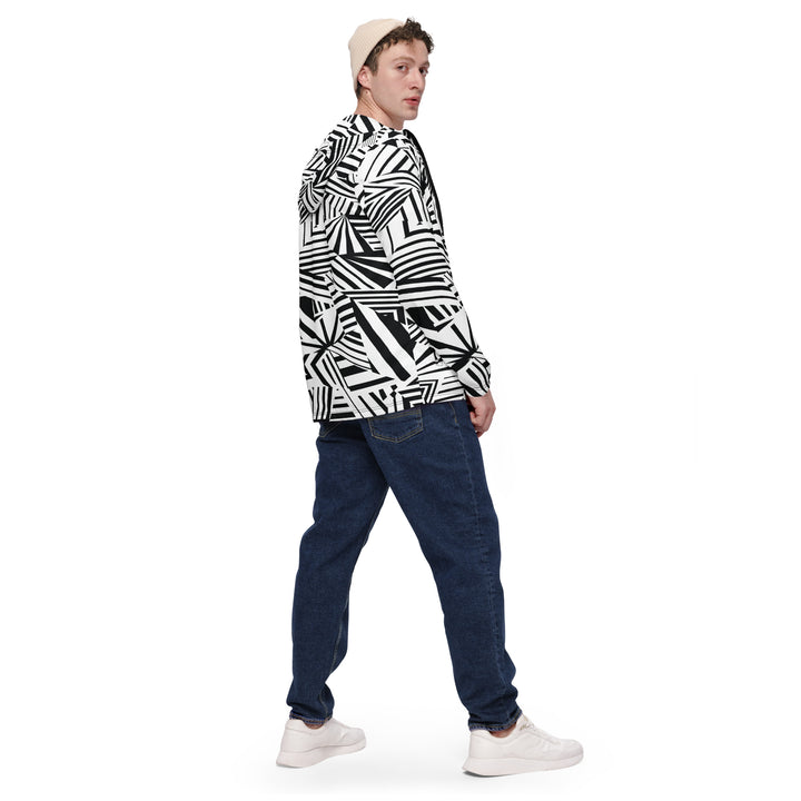 Men’s Windbreaker - Black-White Illusion