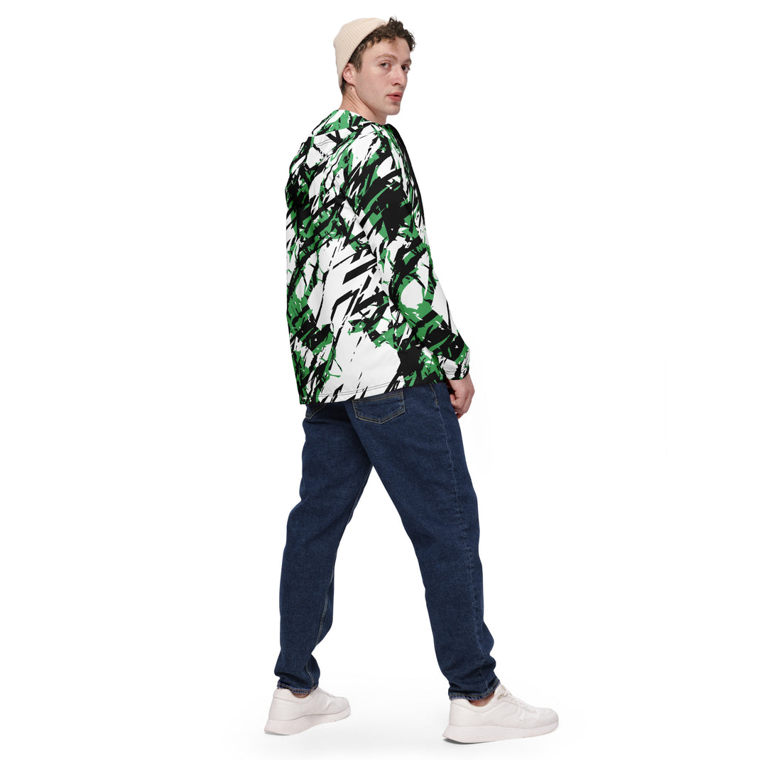 Men’s Windbreaker - White-Green Root