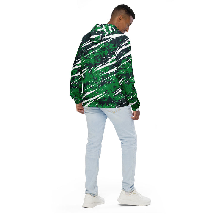 Men’s Windbreaker - Green-Black Cut