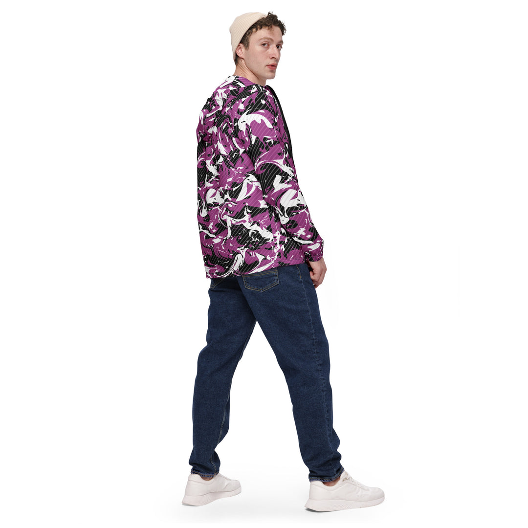 Men’s Windbreaker - Purple-Black Chaos