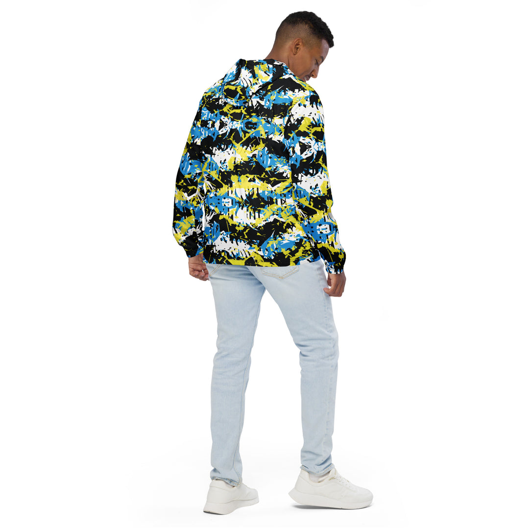 Men’s Windbreaker - Blue-Yellow Mix