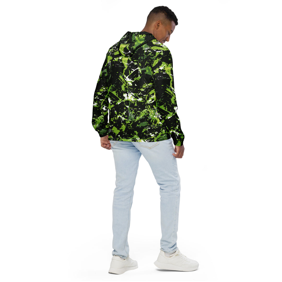 Men’s Windbreaker - Black-Green Forest