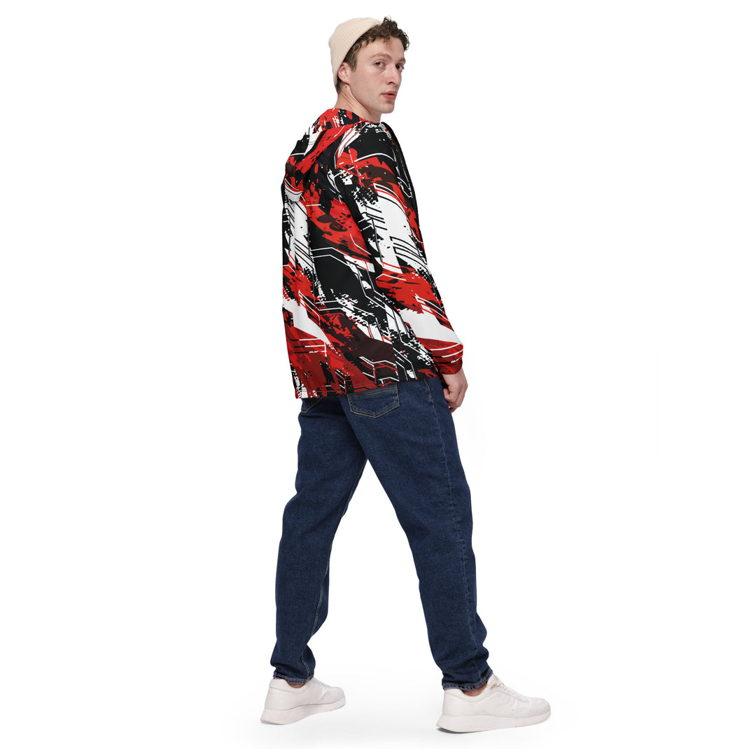 Men’s Windbreaker - Black-Red Future