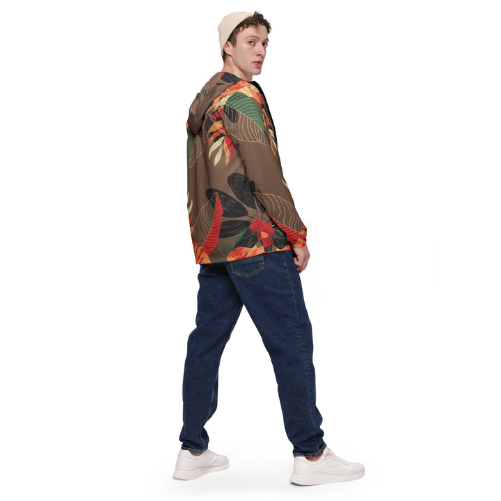 Men’s Windbreaker - Brown-Red Jungle