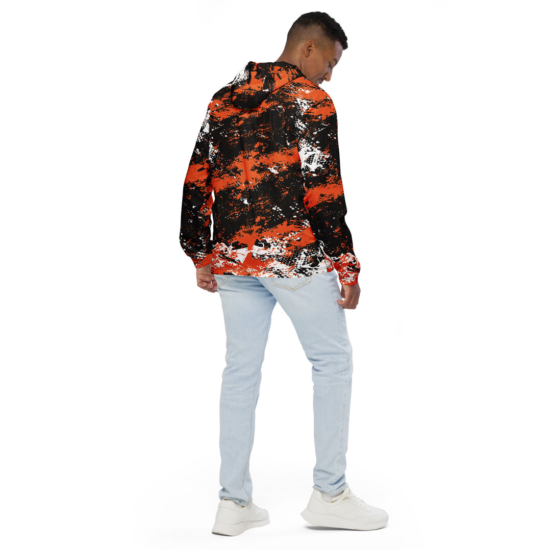 Men’s Windbreaker - Black-Orange Pitch