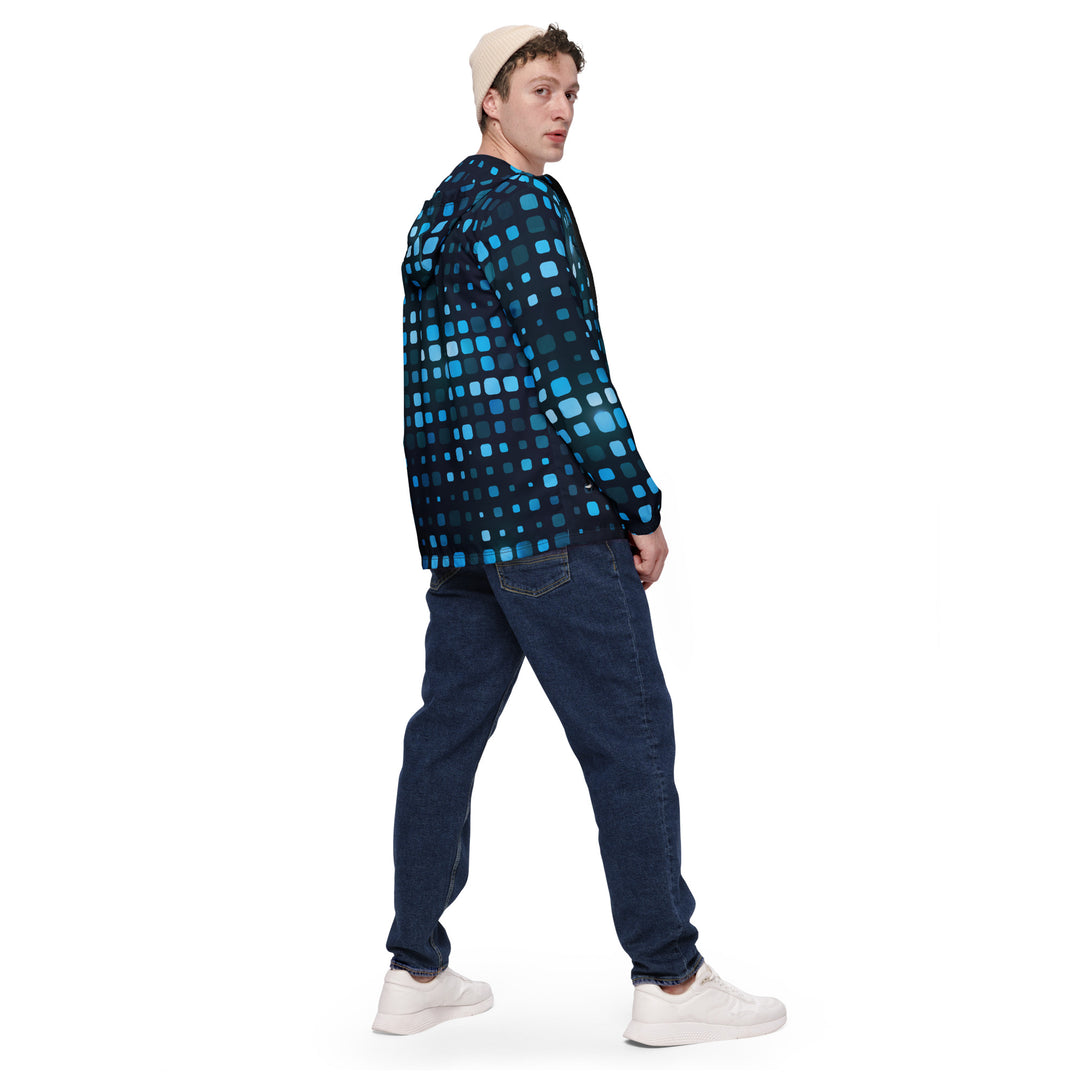 Men’s Windbreaker - Black-Blue Shimmer