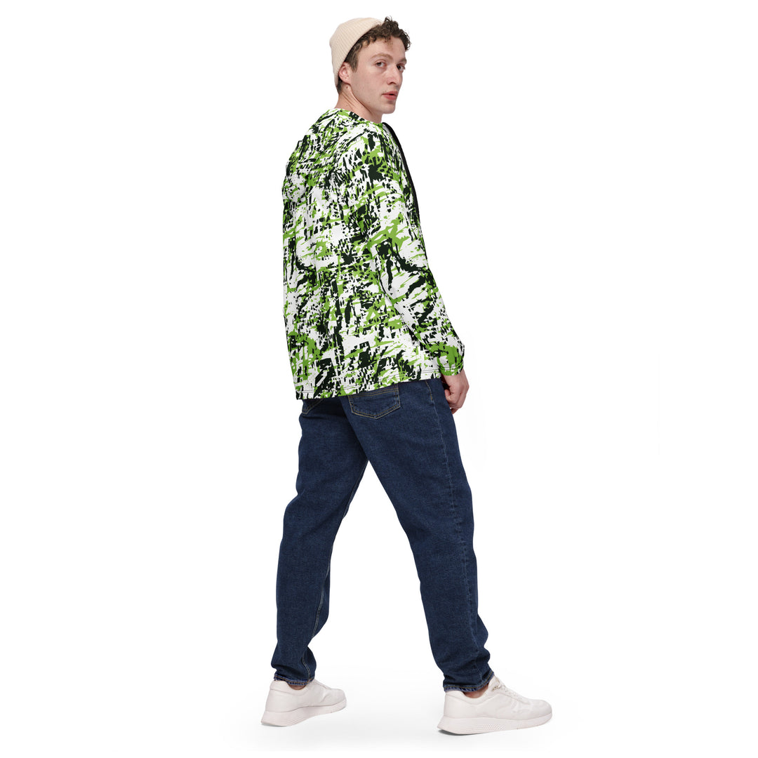 Men’s Windbreaker - White-Green Shard