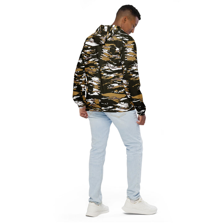 Men’s Windbreaker - Black-Beige Divide