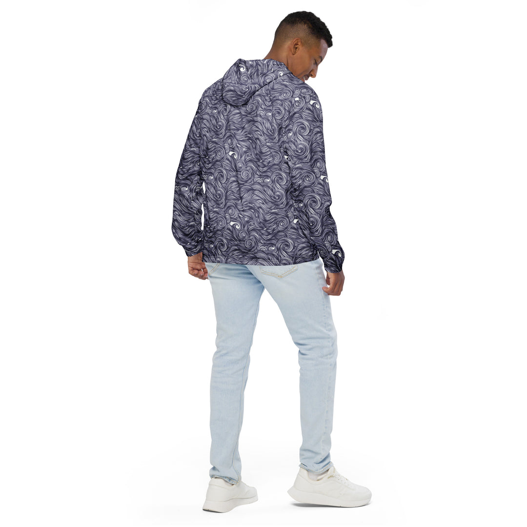 Men’s Windbreaker - Grey Curl