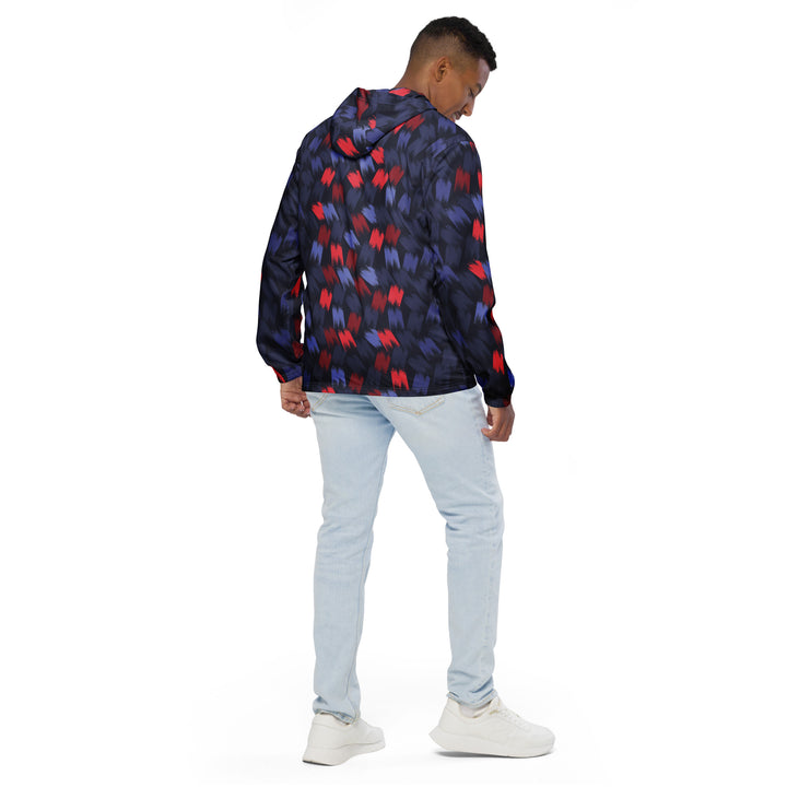 Men’s Windbreaker - Purple-Red Stamp