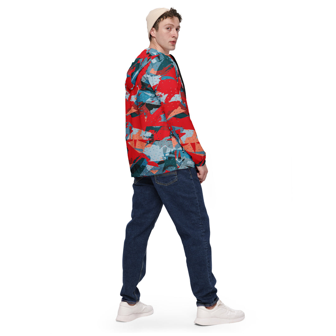 Men’s Windbreaker - Red-Blue Shred