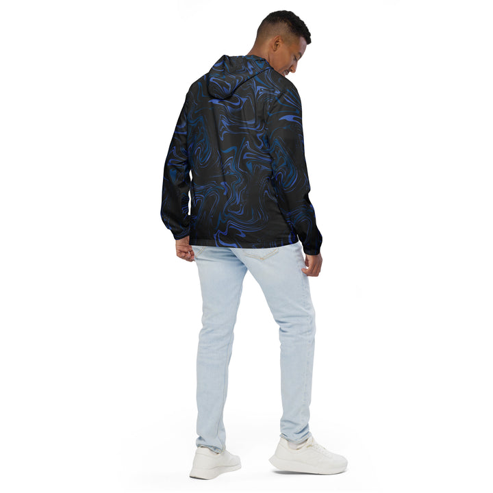 Men’s Windbreaker - Black-Blue Dye